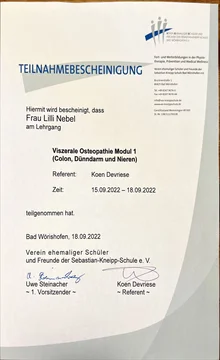 Viszerale Osteopathie Modul 1